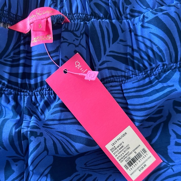 Lilly Pulitzer Bal Harbour Palazzo Pants. Size S in Aegean Navy  Calypo Coast - Picture 3 of 7